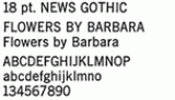 18pt. News Gothic